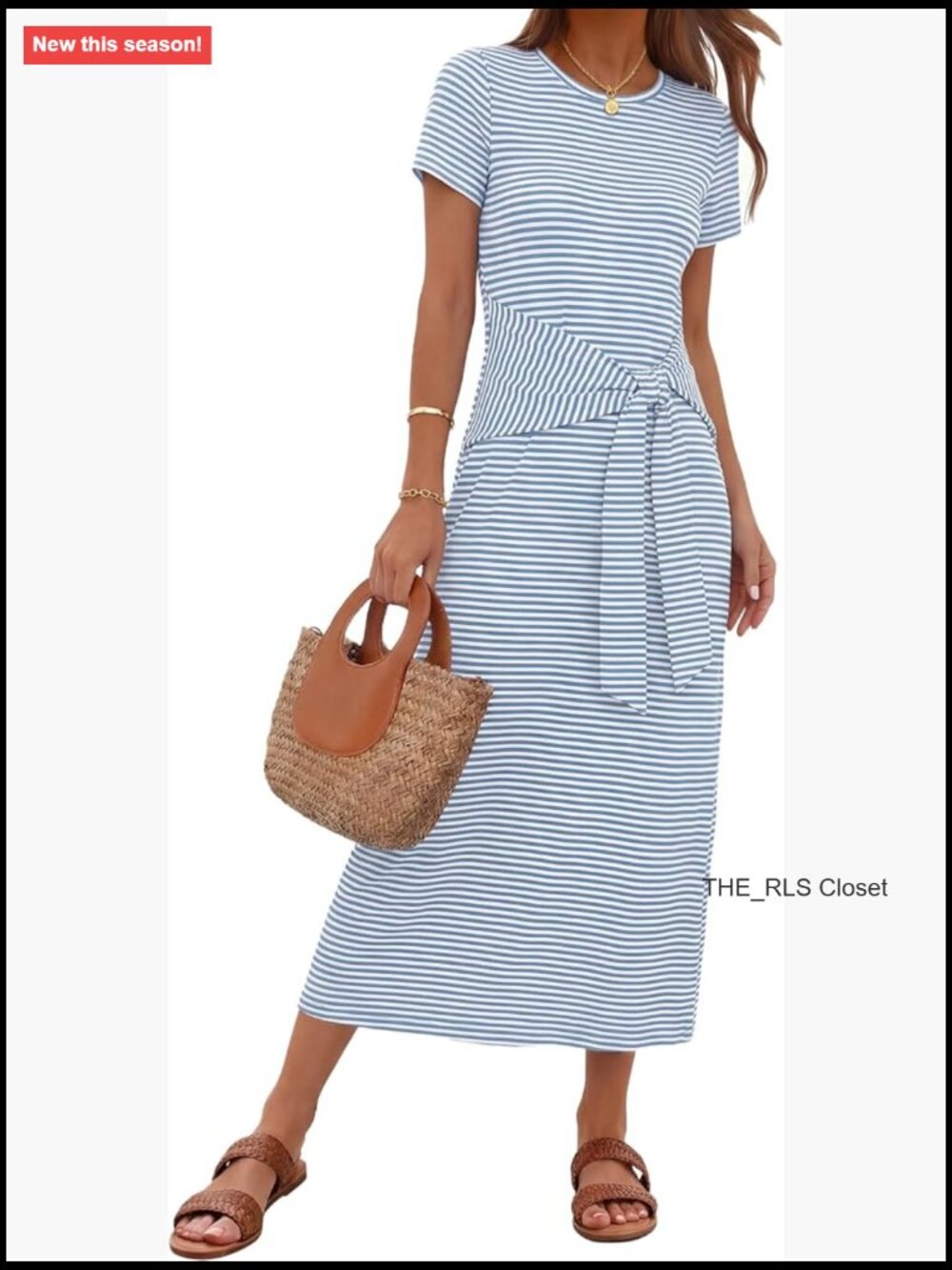 Summer Maxi Dress Casual Short Sleeve Tie Waist Work Beach Vacation